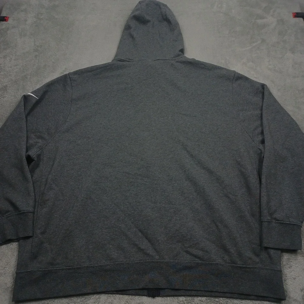 Nike Jacket‎ Mens 4XL Gray Full ZIp Hooded Pockets Casual Logo